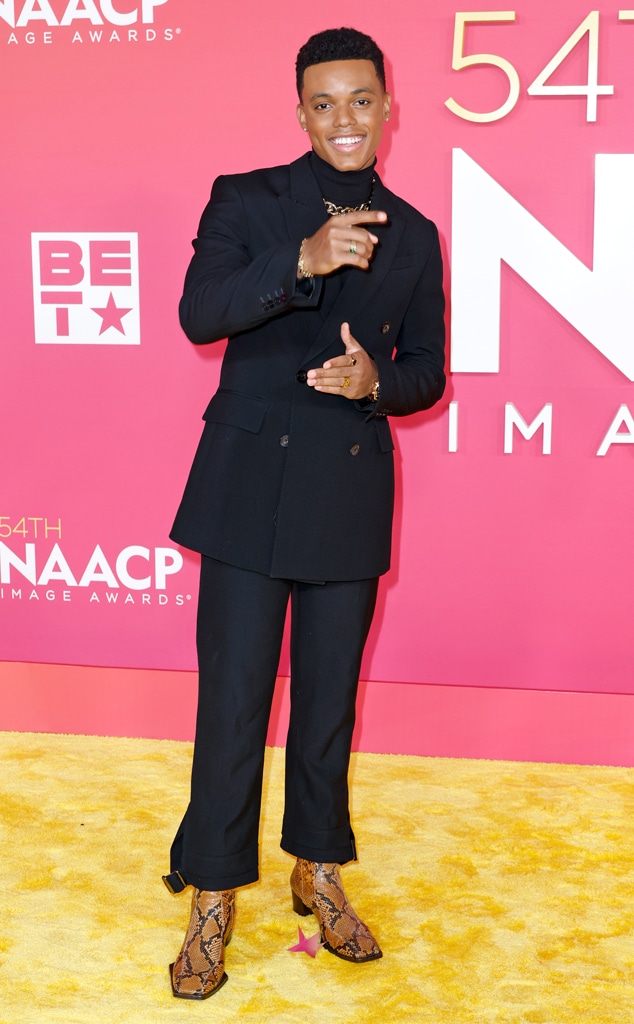 Jabari Banks, 2023 NAACP Image Awards, red carpet arrivals