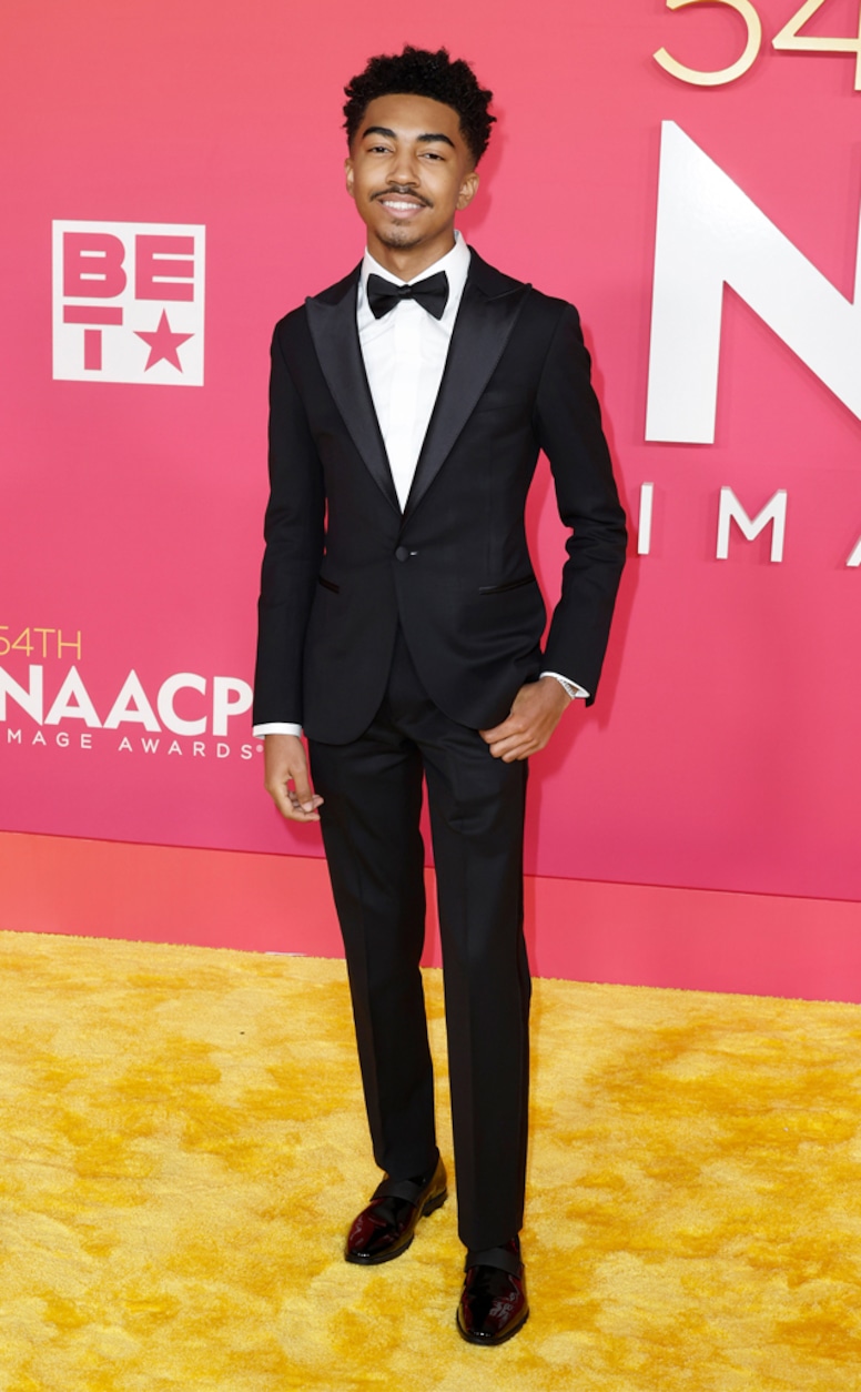 Miles Brown, 2023 NAACP Image Awards, red carpet arrivals