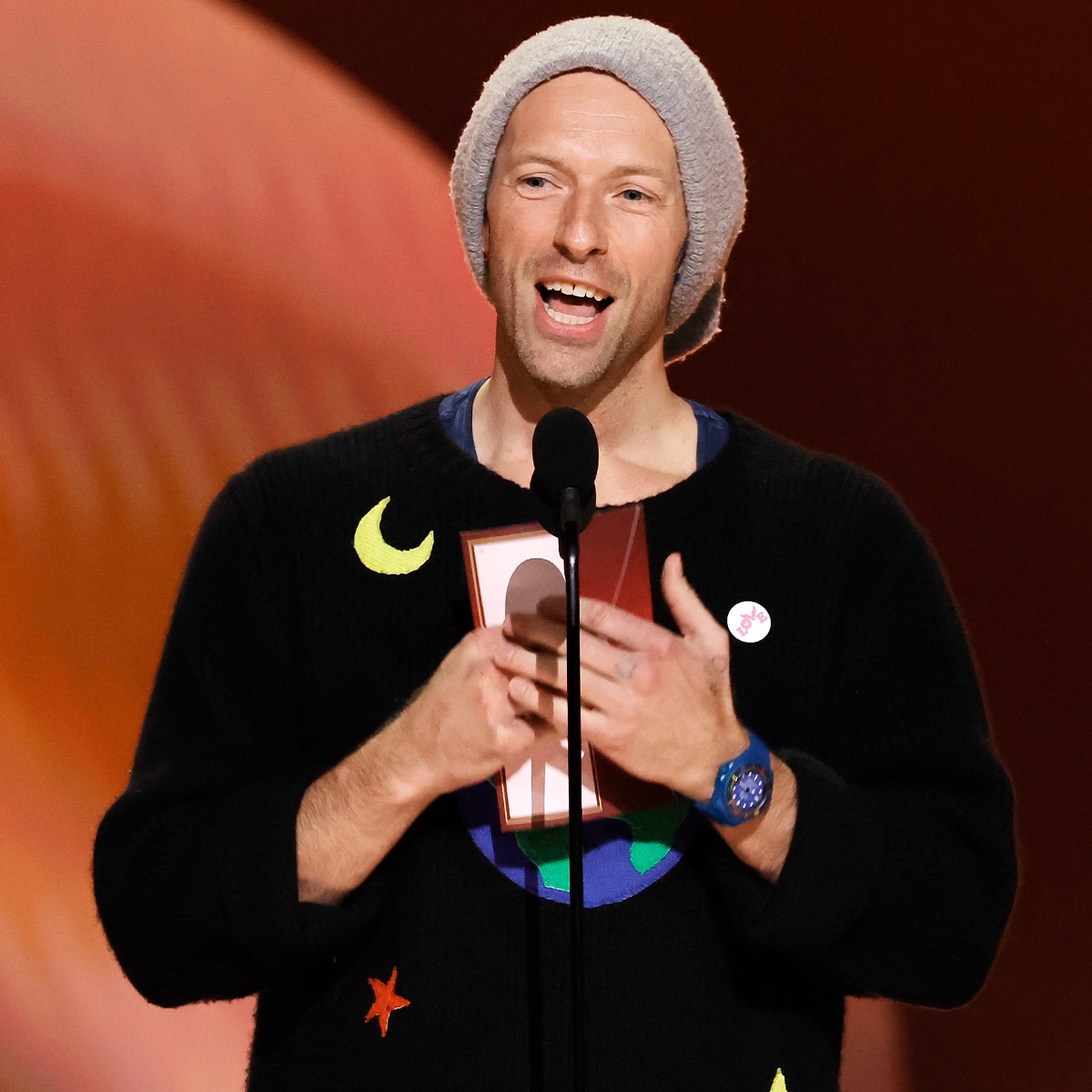 Chris Martin Makes Rare Appearance at Grammys After Health Scare
