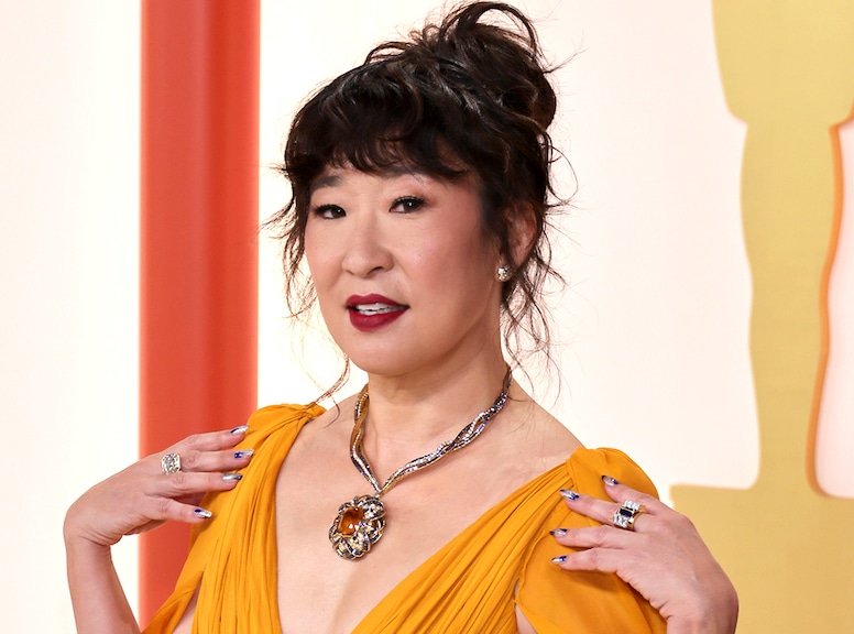 Biżuteria Oscary 2023 Sandra Oh w naszyjniku z kolekcji Winstona z wielkim cytrynem