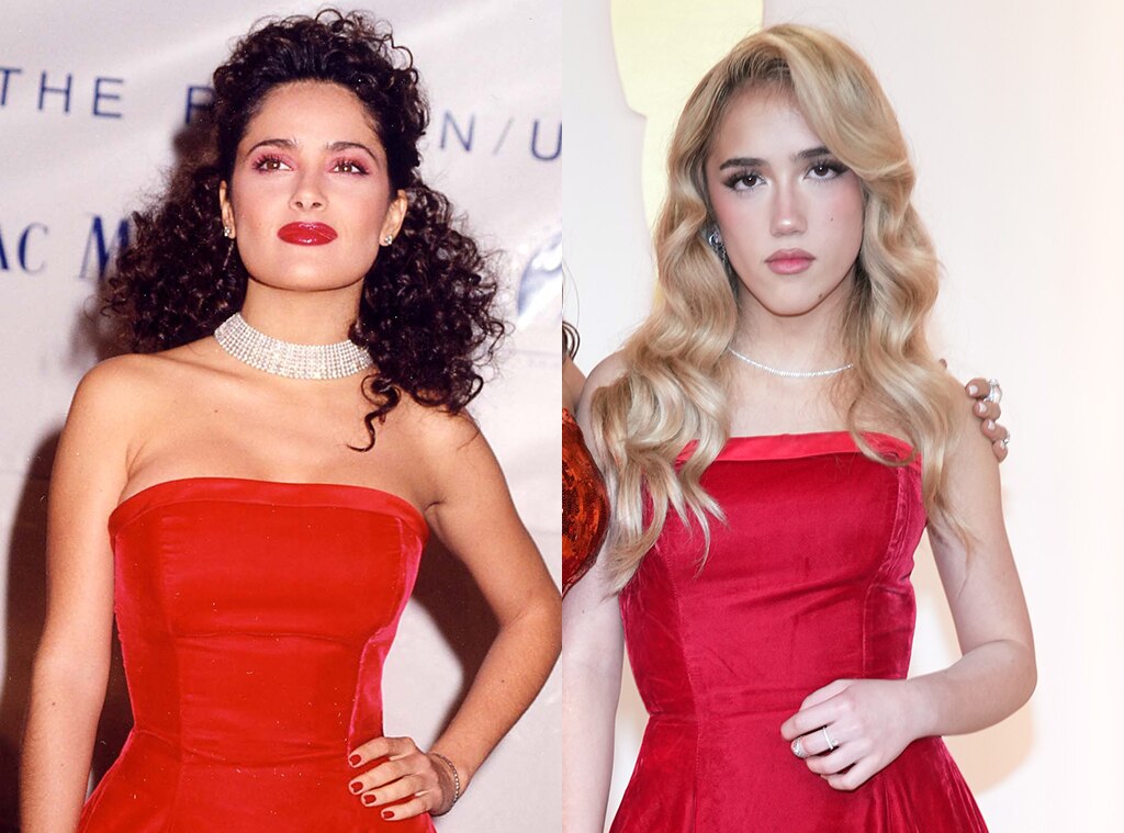 Salma Hayek s Daughter Valentina Rewears Mom s 1997 Dress to Oscars