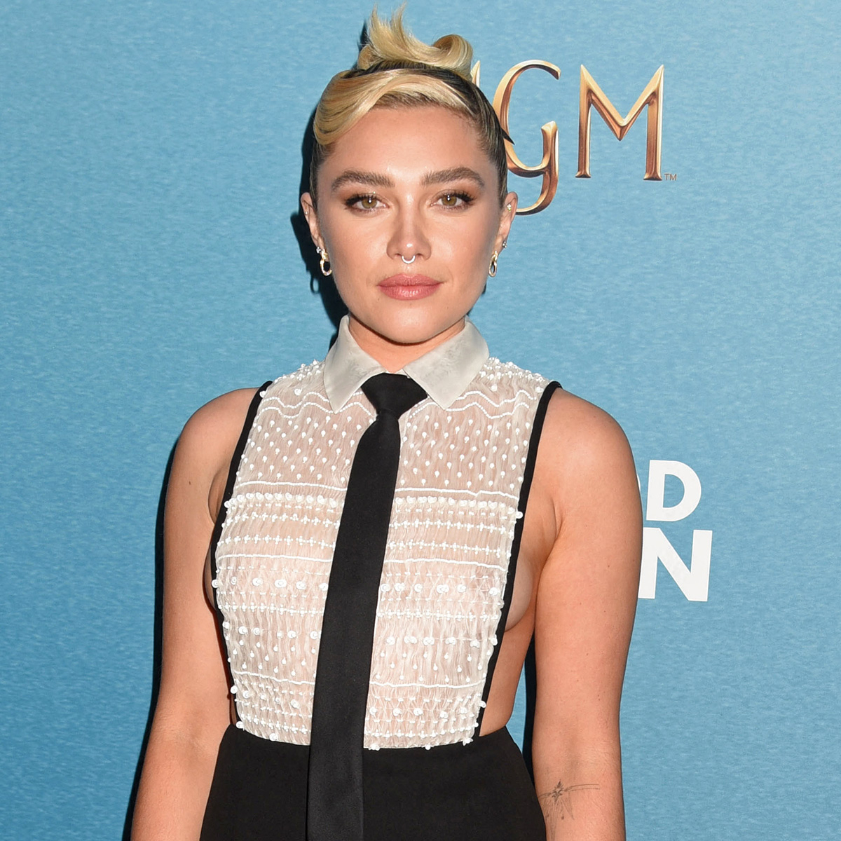 Florence Pugh Hit in the Face by a Thrown Object at Dune Event