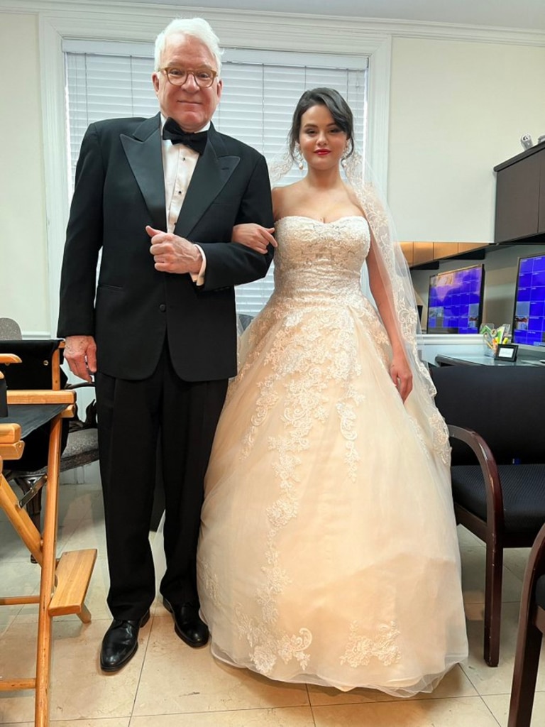 Selena Gomez Is a Blushing Bride in Only Murders Backstage Snap