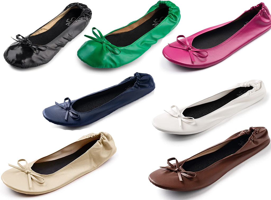 Silky Toes Women's Foldable Flat Shoes Portable Travel Ballet Flat