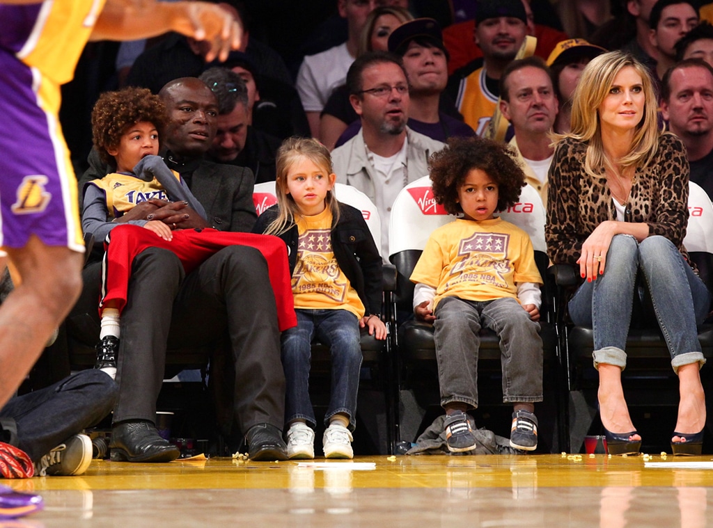 Seal, Heidi Klum, Kids, Lakers Game