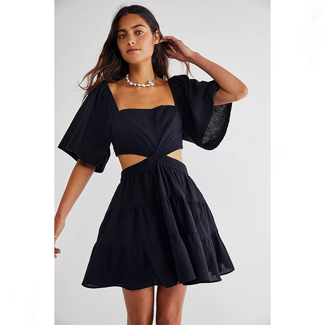 Lioness flamenco cutout ruffle mini outlet dress