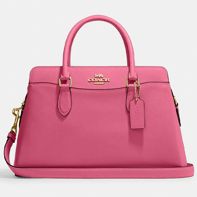 Pink coach laptop online bag