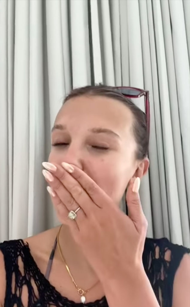 Millie Bobby Brown wears diamond ring in NYC with Jake Bongiovi