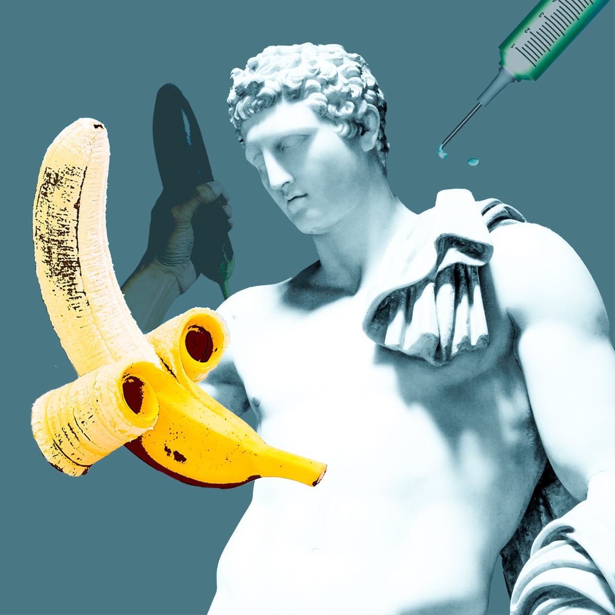 Penis Filler Feature, Syringes, Greek Sculpture