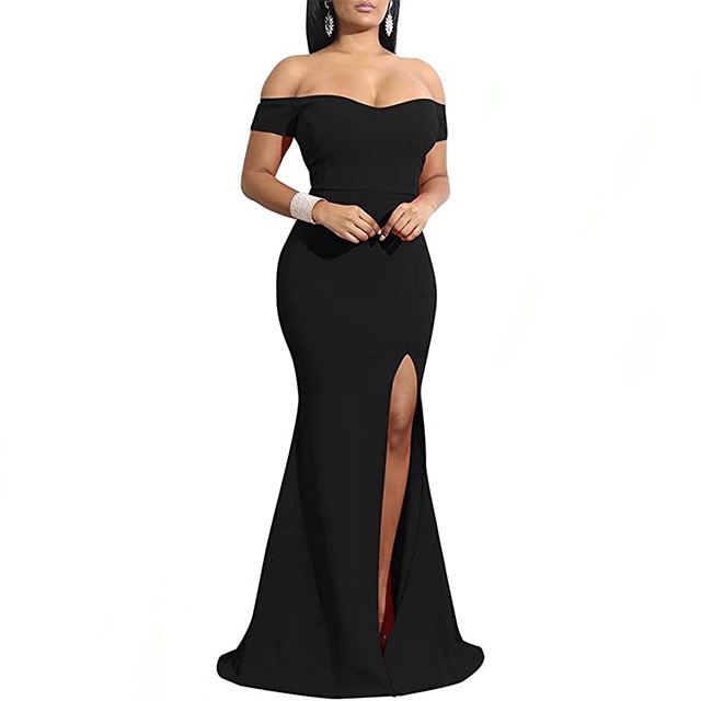 Buy Xijun Off The Shoulder Puffy Sleeve Prom Dresses Long for Women Evening  Gowns Plus Size Sky Blue at Amazon.in