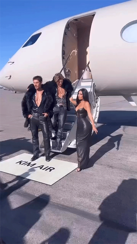Kim Kardashian, Lukas Gage, Chris Appleton, Las Vegas, Usher, Concert, Instagram, GIF