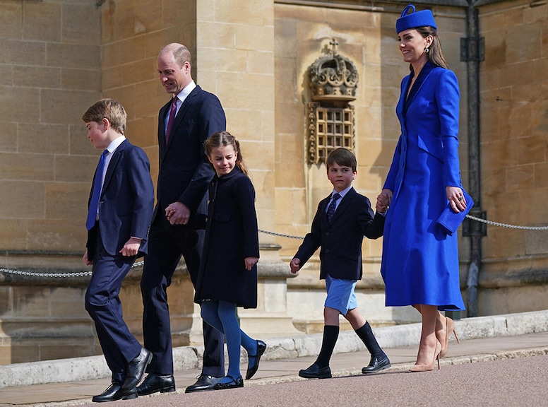 Prince George, Prince Louis, Prince William, Princess Charlotte, Kate Middleton, 2023 Royal Easter