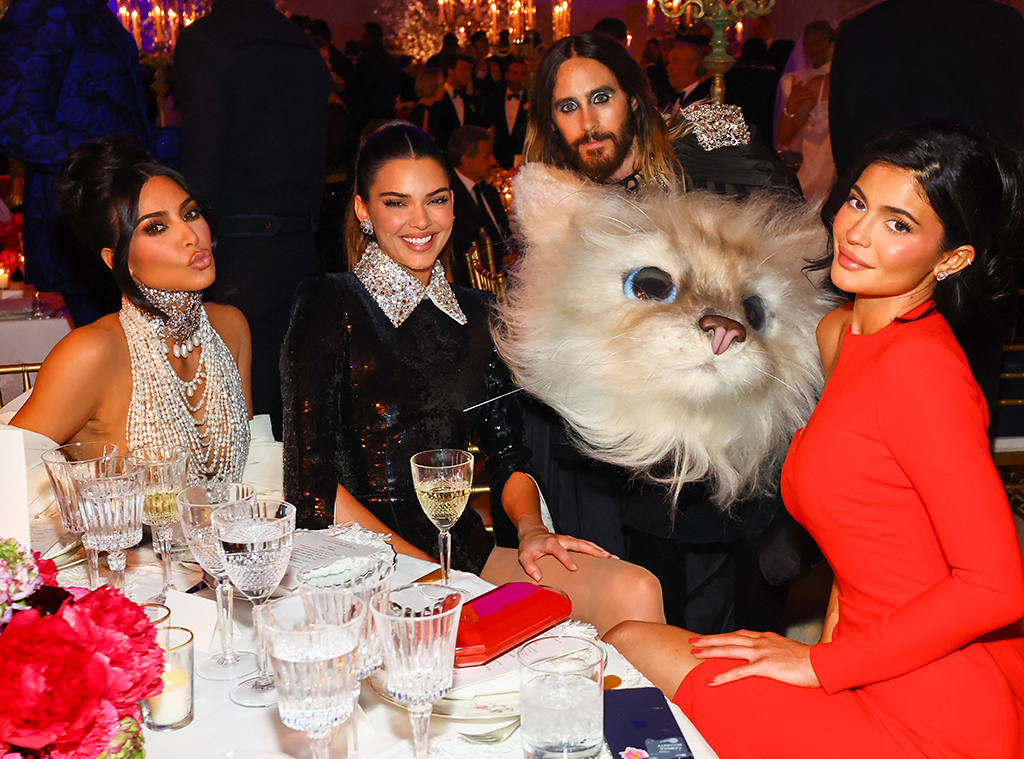 Kim Kardashian, Kendall Jenner, Jared Leto and Kylie Jenner, 2023 Met Gala, Inside, BTS, Candids