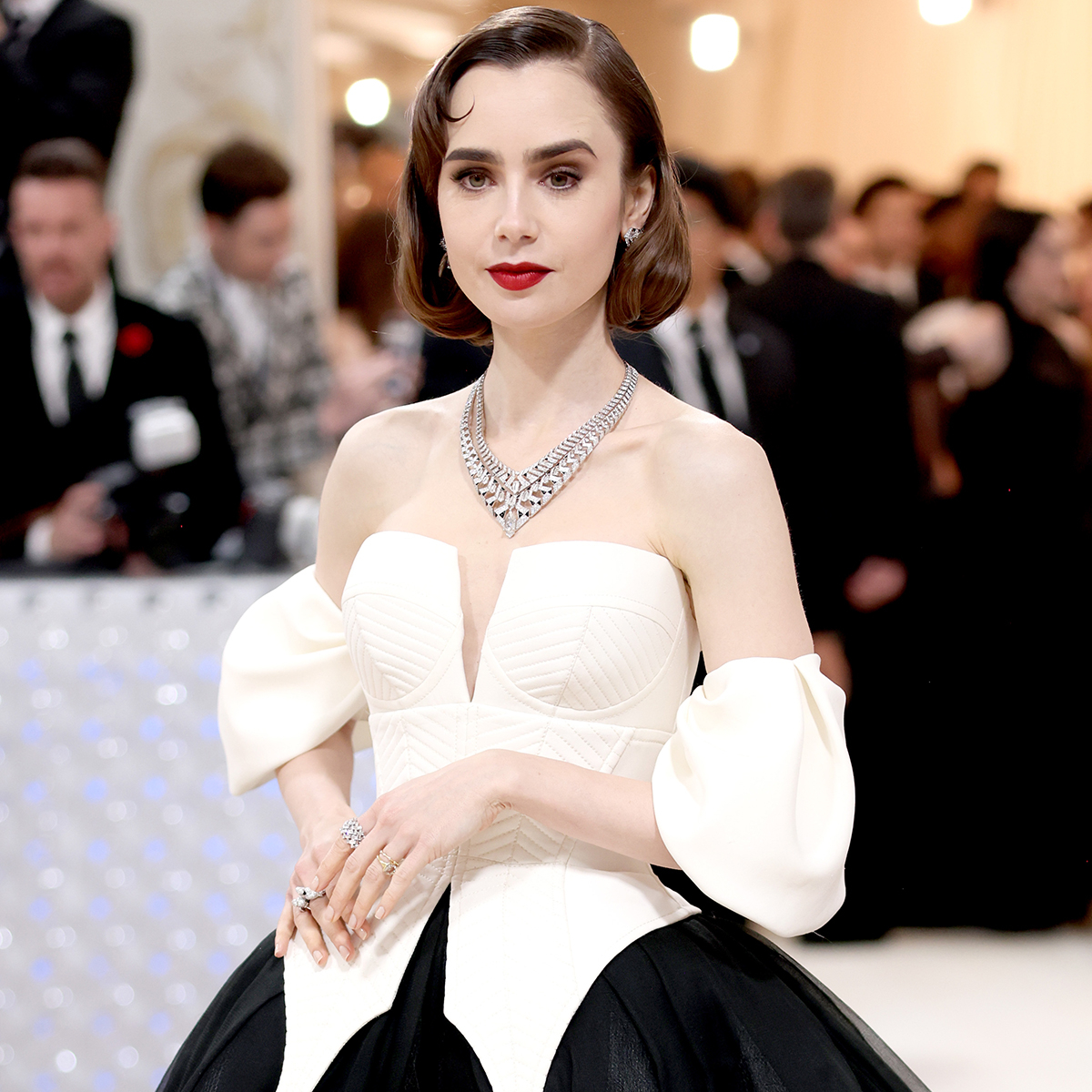 Lily Collins secretly channelled Karl Lagerfeld's favourite 80s model at  the 2023 Met Gala