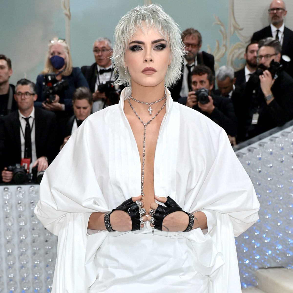 Cara Delevingne Makes a Strong Case for Leg Warmers at the Met Gala