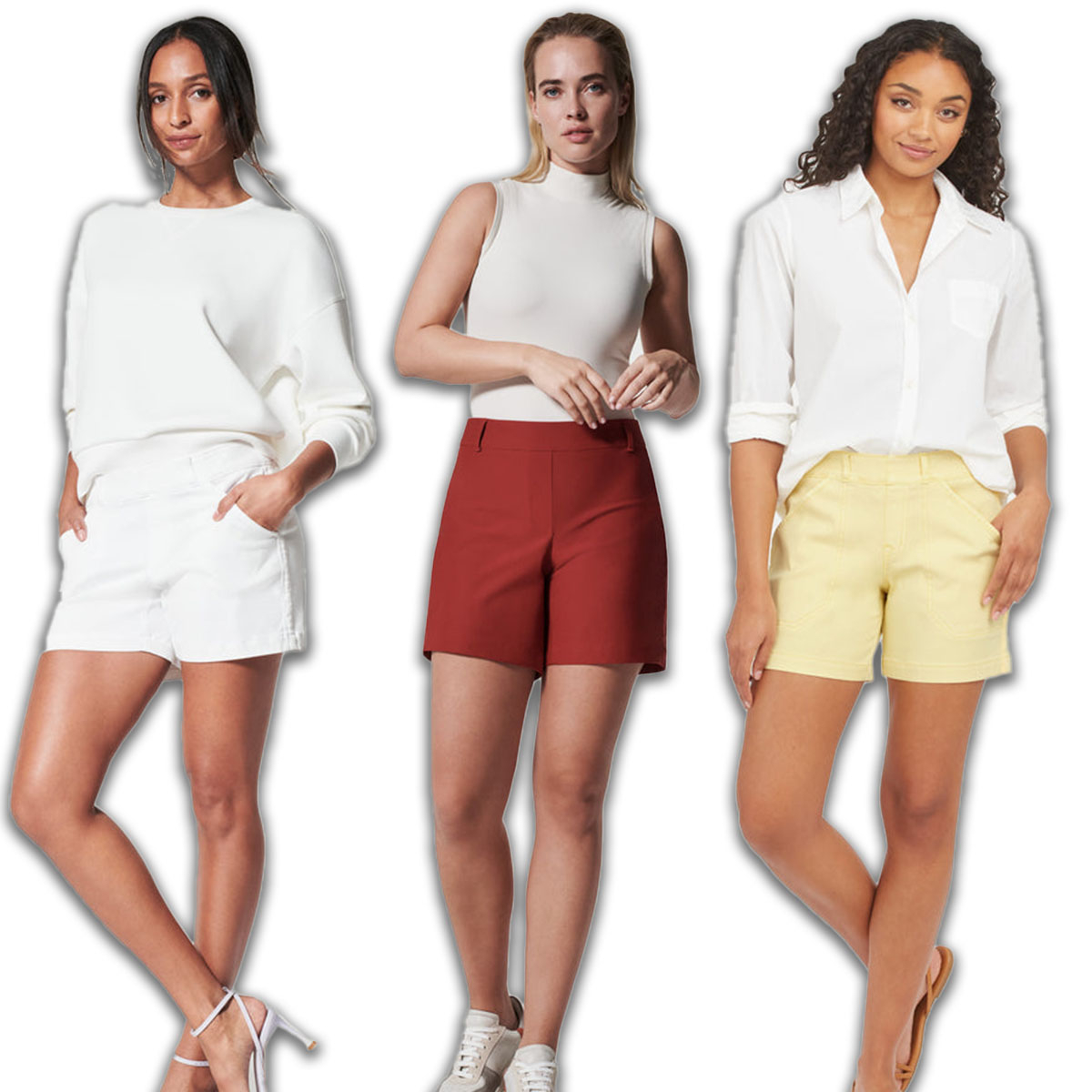 SPANX, Shorts, Spanx Sunshine Shorts Inseam Black White Bermuda Size  Medium Stretchy