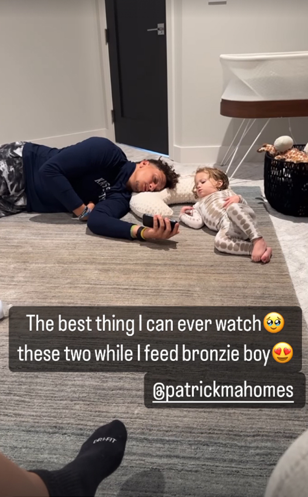 Brittany Mahomes Cheers on Patrick Mahomes with Baby Bronze and