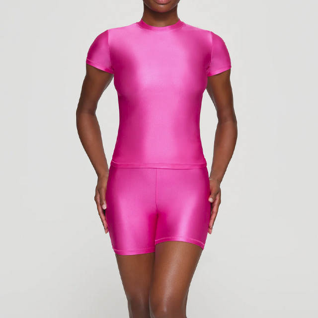 Neon pink skims fits everybody bike shorts - Depop