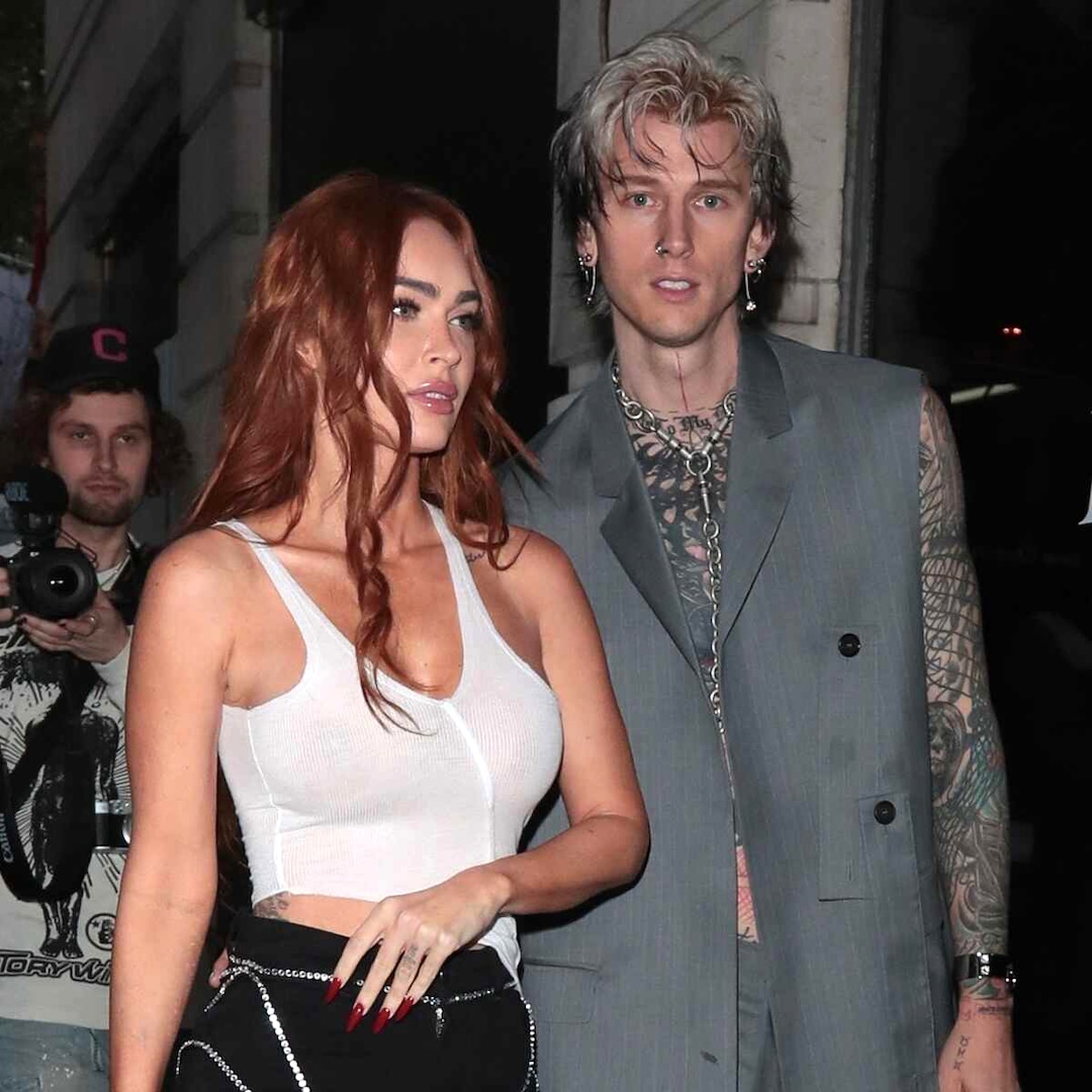 Machine Gun Kelly and Megan Fox Are Invincible During London Date Night  E NEWS Machine Gun Kelly and Megan Fox Are Invincible During London Date Night  E NEWS
