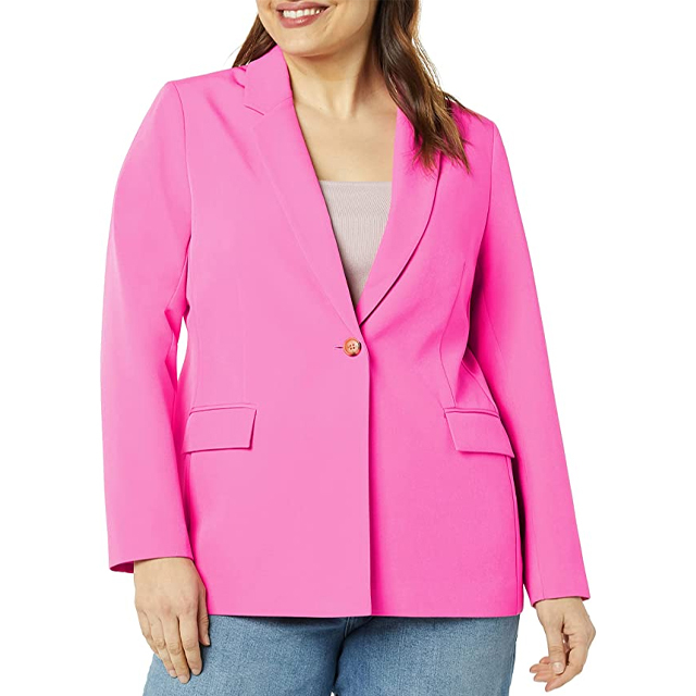 Lisa Barlow's Hot Pink Blazer and Leather Leggings on WWHL