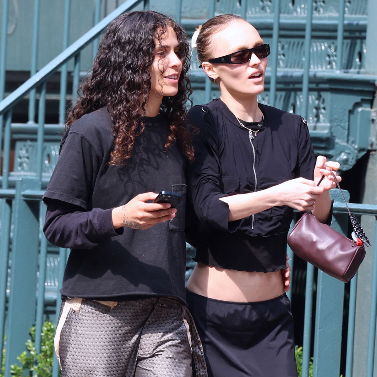 Photos From Lily-Rose Depp And 070 Shake Pack On PDA During NYC Date