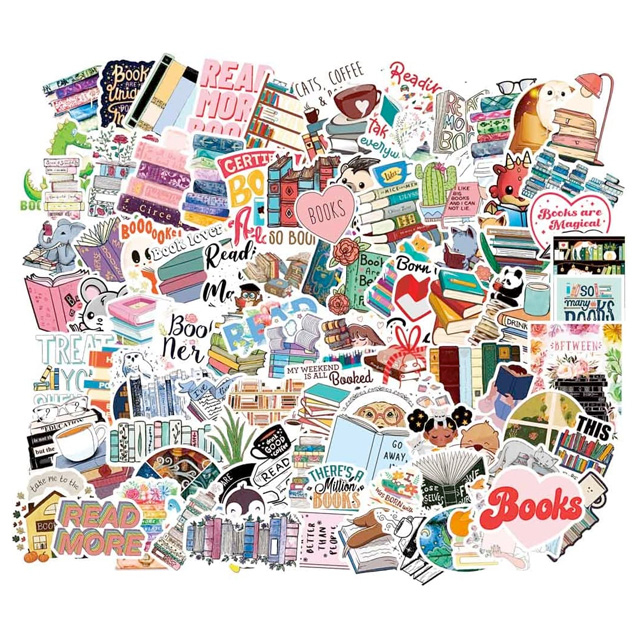 100pcs Book Stickers for Kindle, Bookish Reading Kindle Stickers, Reading  Stickers for Kindle Case, Booktok Stickers Book Lover Stickers Gifts