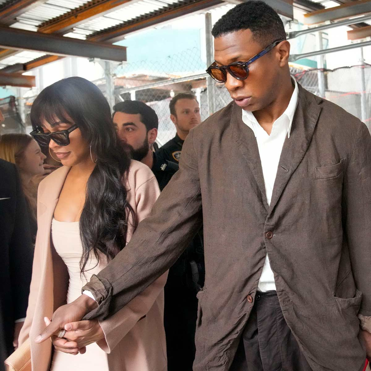 Meagan Good Supports Boyfriend Jonathan Majors at Court Appearance