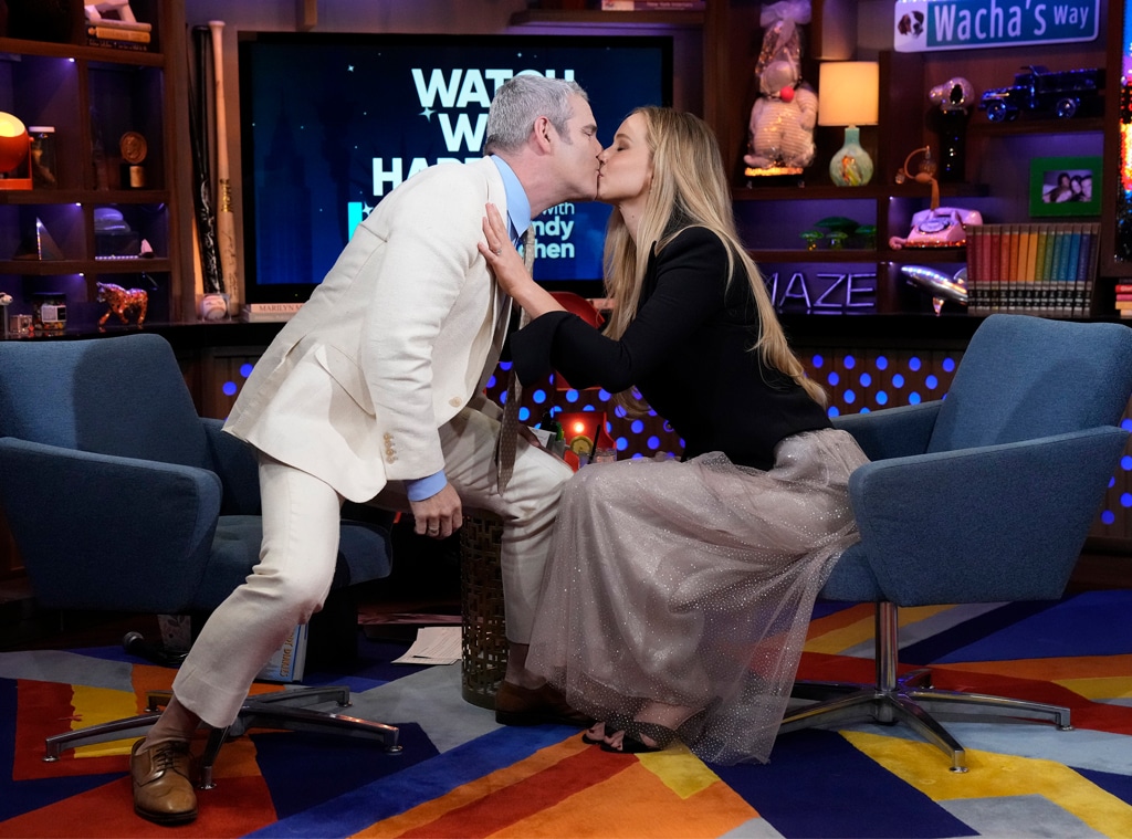 Andy Cohen, Jennifer Lawrence, Watch What Happens Live, kiss