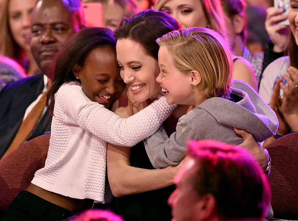 Angelina Jolie, Zahara Jolie-Pitt, Shiloh Jolie-Pitt, 2015 Nickelodeon Kids Choice Awards