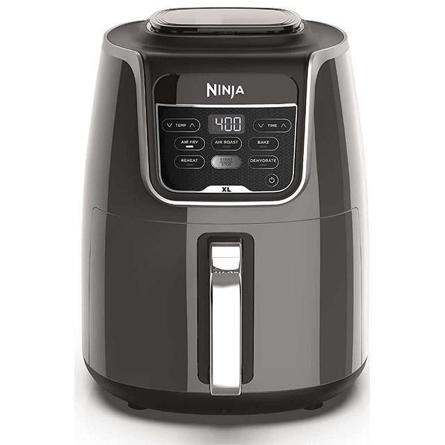 Ninja AF080 Mini Air Fryer 2 Quarts Capacity Nonstick Quick Set Timer Grey