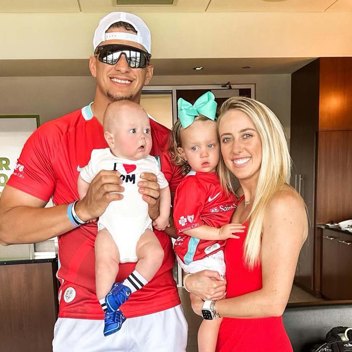 Brittany Mahomes Shares Kids Matching Outfits on Baby's First Game Day