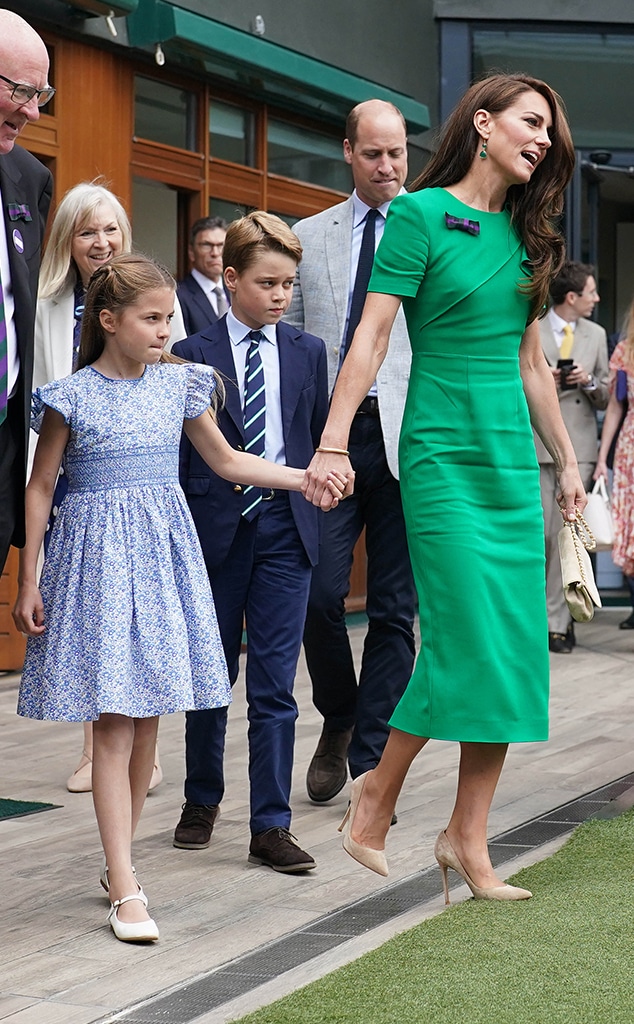 Kate Middleton Turns Heads in Tennis Ball Green Dress at Wimbledon Kate Middleton Turns Heads in Tennis Ball Green Dress at Wimbledon