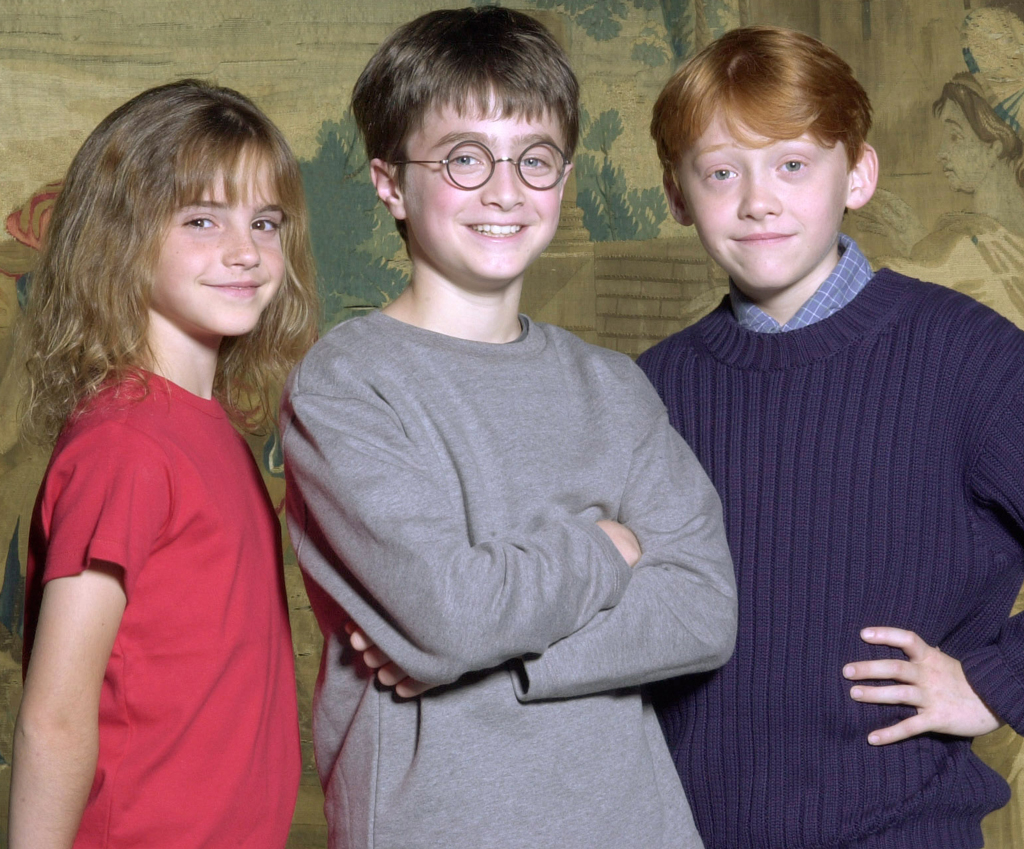 Daniel Radcliffe, Emma Watson, Rupert Grint, Harry Potter, 2000