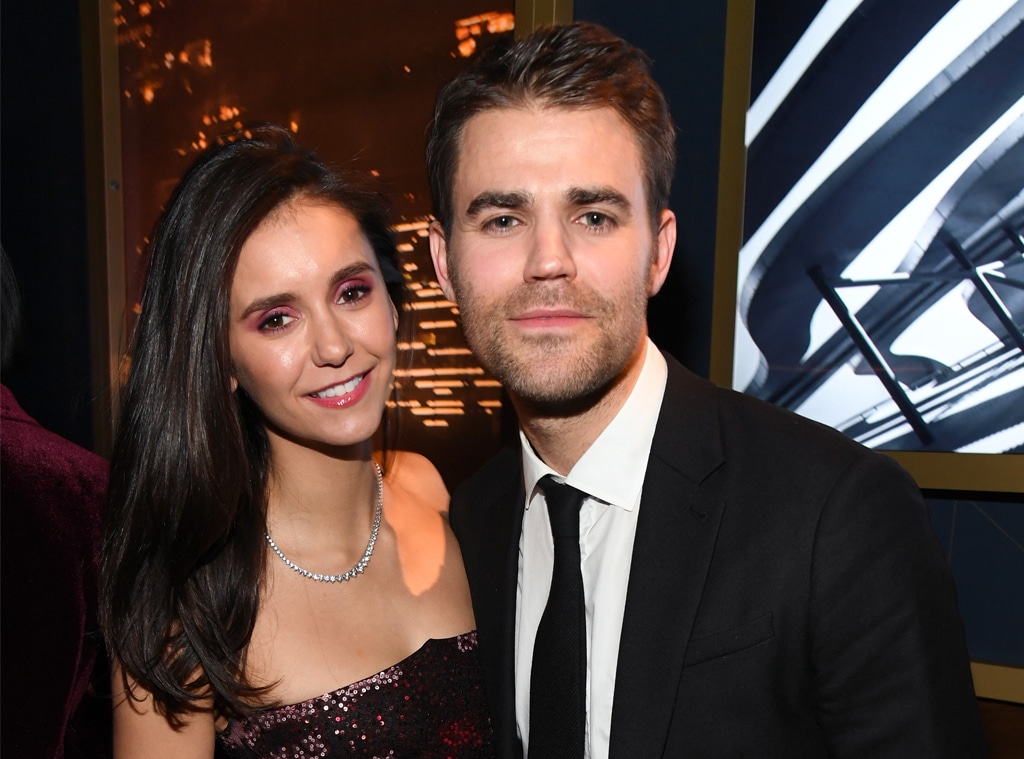Nina Dobrev, Paul Wesley, 2020 Golden Globe Awards party