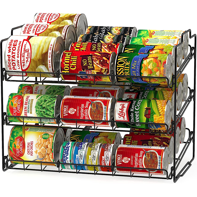 Simple Trending Can Rack Organizer, Stackable Can Storage Dispenser Holds  up to 36 Cans for Kitchen Cabinet or Pantry, Bronze