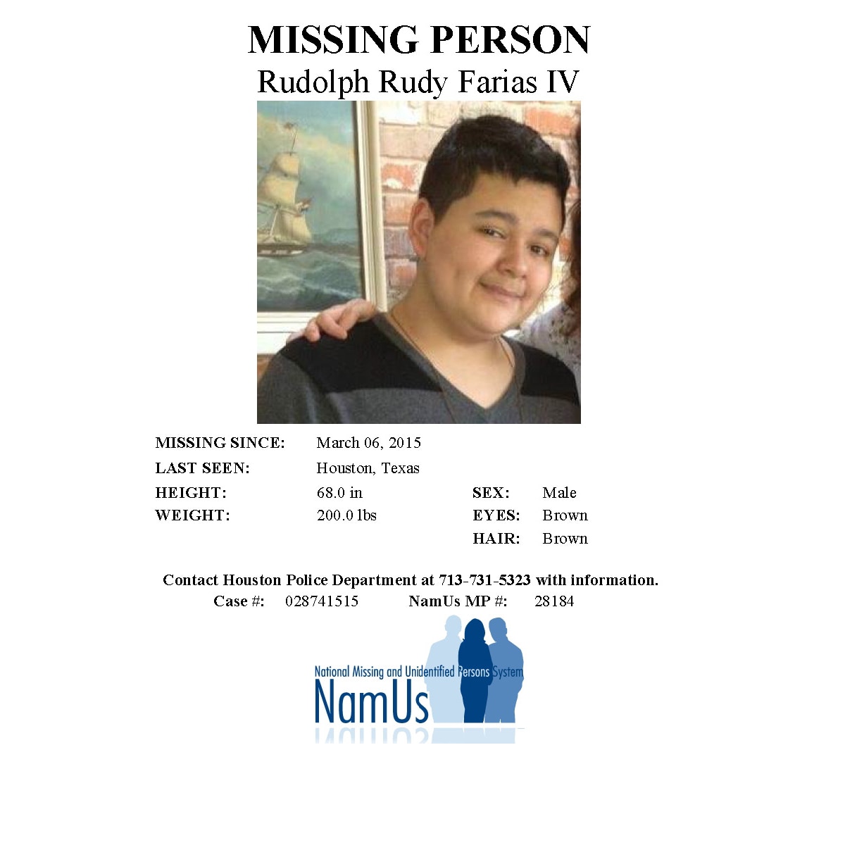 Rudy Farias, Missing Not Missing Case