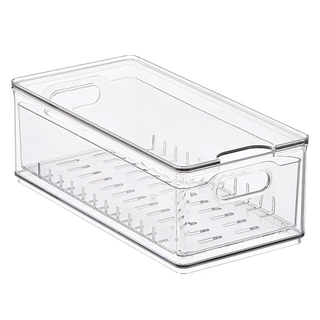 Futura 22 oz Rectangle Silver Plastic Take Out Container - with