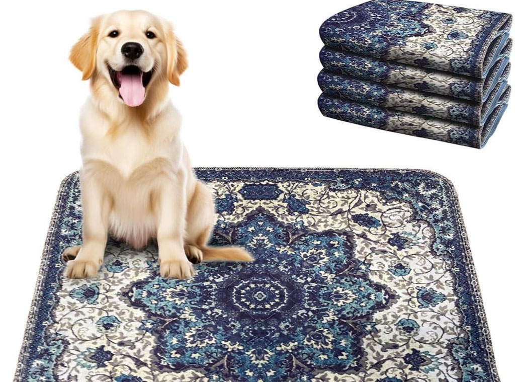 Genius! These Reusable Pee Pads for Dogs Look Like Area Rugs