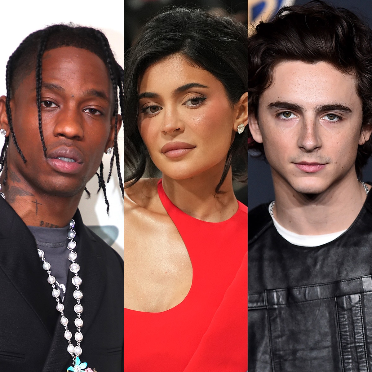 Travis Scott, Kylie Jenner, Timothée Chalamet