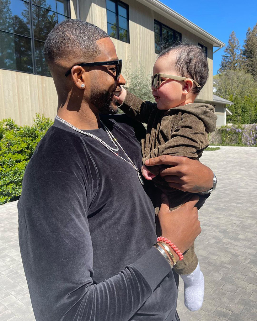 Tristan Thompson and Son Prince, 5, Wear Matching Shirts in Car Selfie