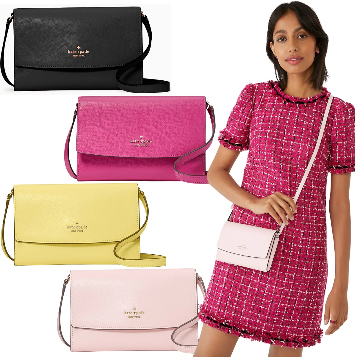 Kate spade pink outlet sling bag