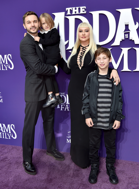 Christina Aguilera, Matthew Rutler, Max Bratman and Summer Rain Rutler