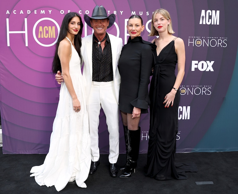 Tim McGraw, Faith Hill, Audrey McGraw, Maggie McGraw, Kids, 2023 ACM Honors, Red Carpet