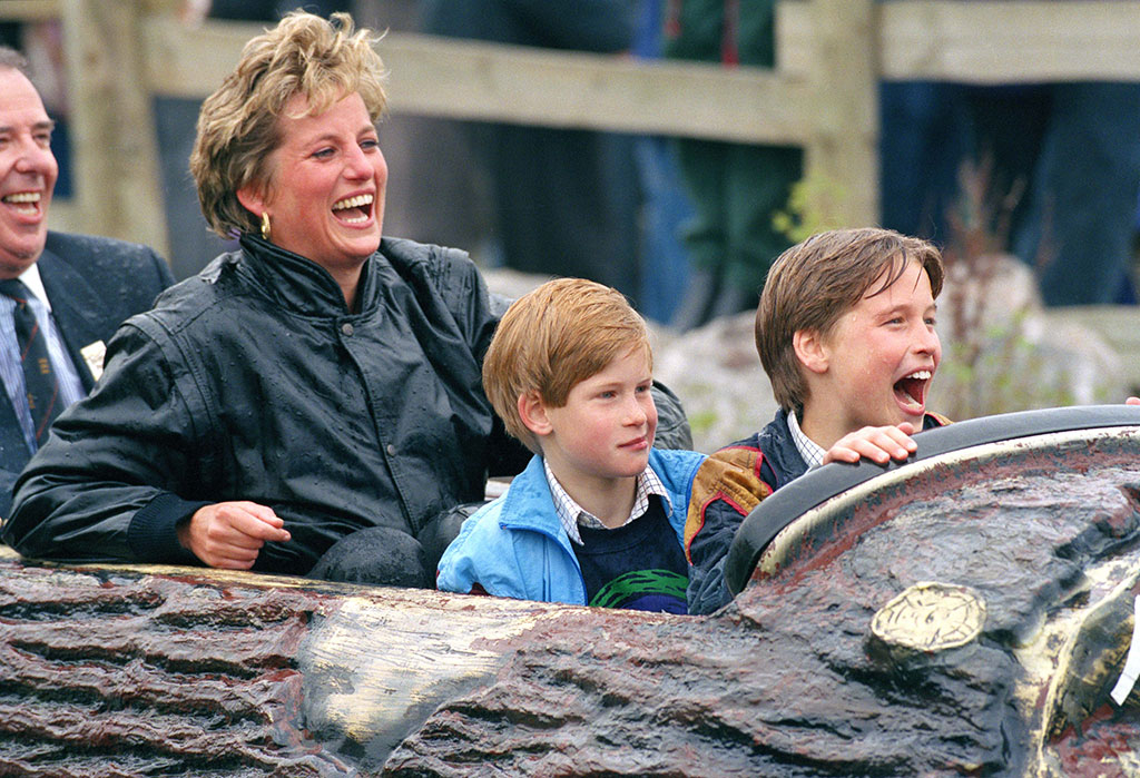 Princess Diana, Prince William, Prince Harry, Theme Park, 1993