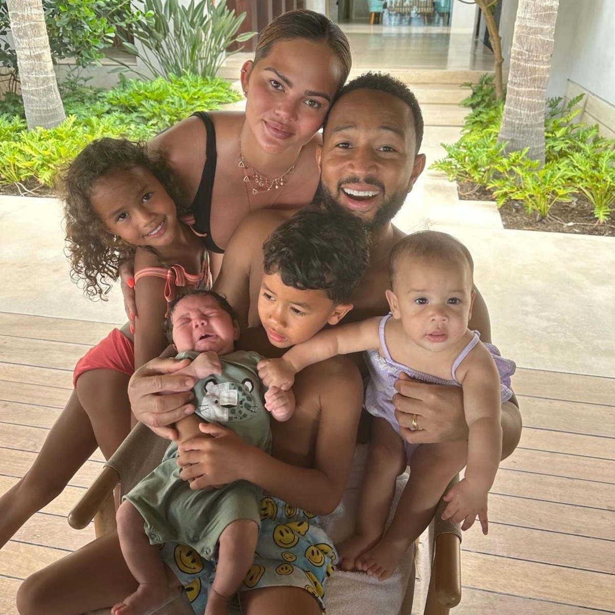 John Legend, Chrissy Teigen, Kids, Luna, Miles, Esti, Wren