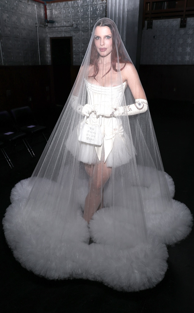 Julia Fox Gets Into Bridal Mode as She Wears Wedding Gown for NYFW