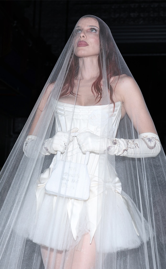 Julia Fox Gets Into Bridal Mode as She Wears Wedding Gown for NYFW