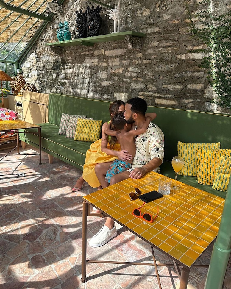 Chrissy Teigen, Italy, Vow Renewal, Kids, Miles, Instagram