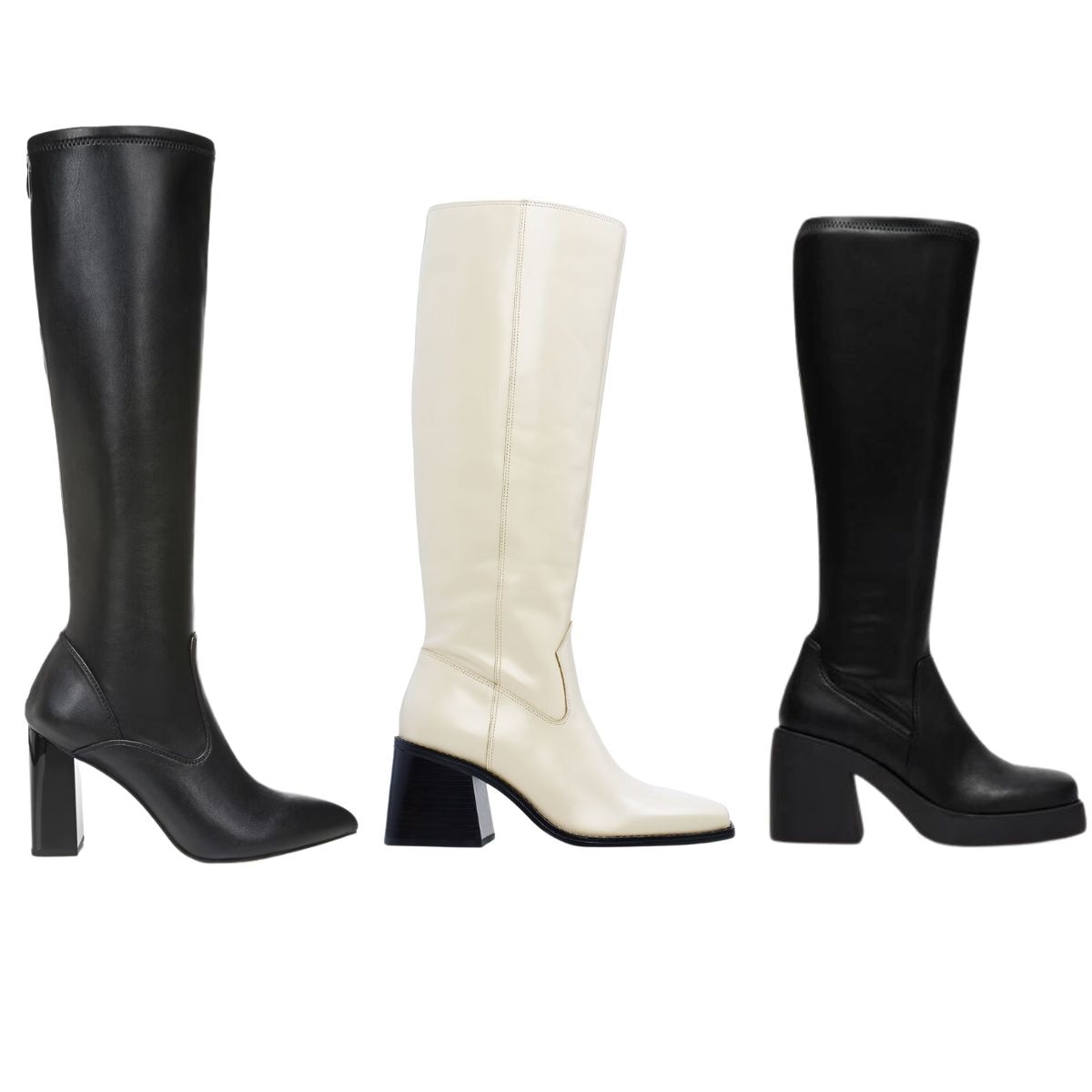 Wide width sale tall black boots