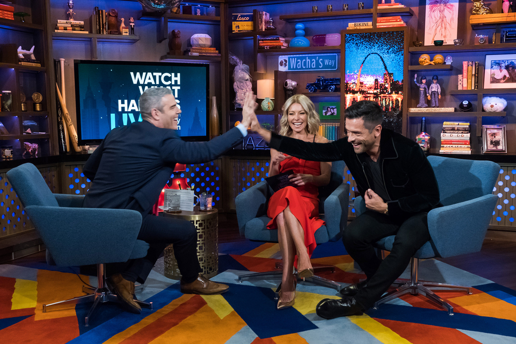 Andy Cohen, Kelly Ripa, Mark Consuelos